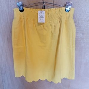 NWT J Crew Yellow skirt size 4.